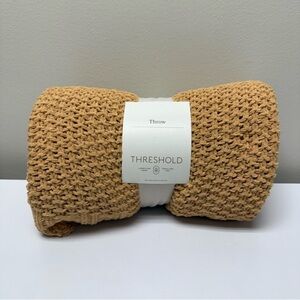 NWT Threshold Studio McGee Tan Knit Throw